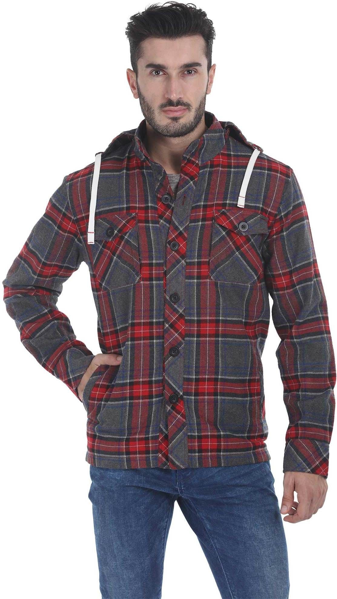 Zobello Men's Checkered Casual Shirt