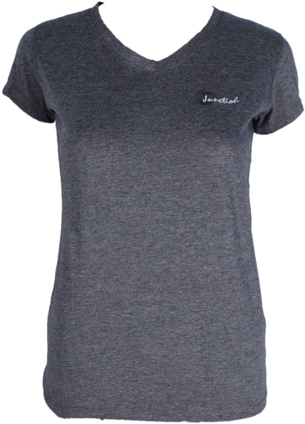 Yutak Solid, Embellished Women's V-neck T-Shirt