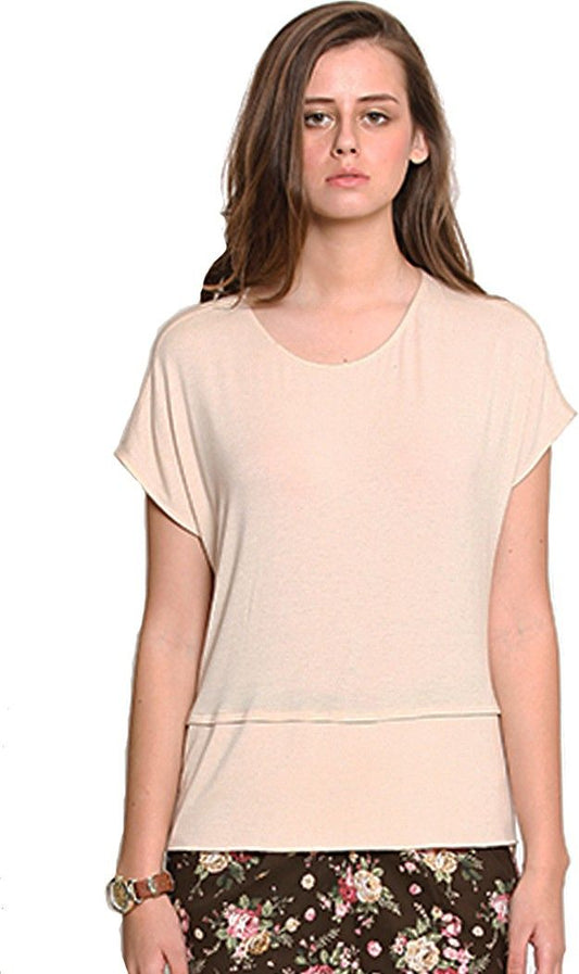 Zink London Casual Short Sleeve Solid Women's Top