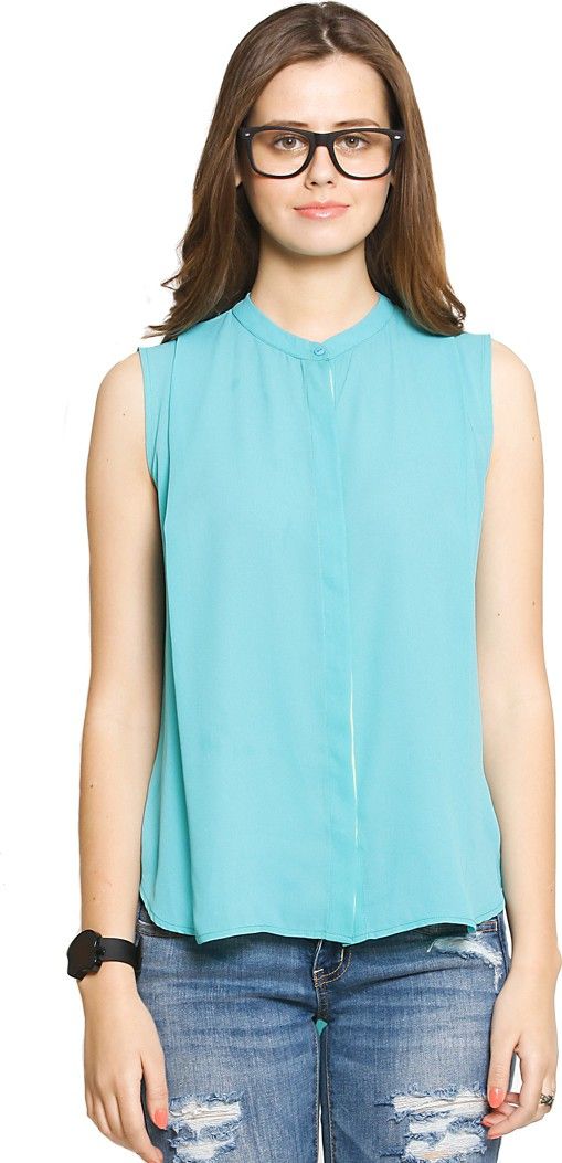 Zink London Casual Sleeveless Solid Women's Top