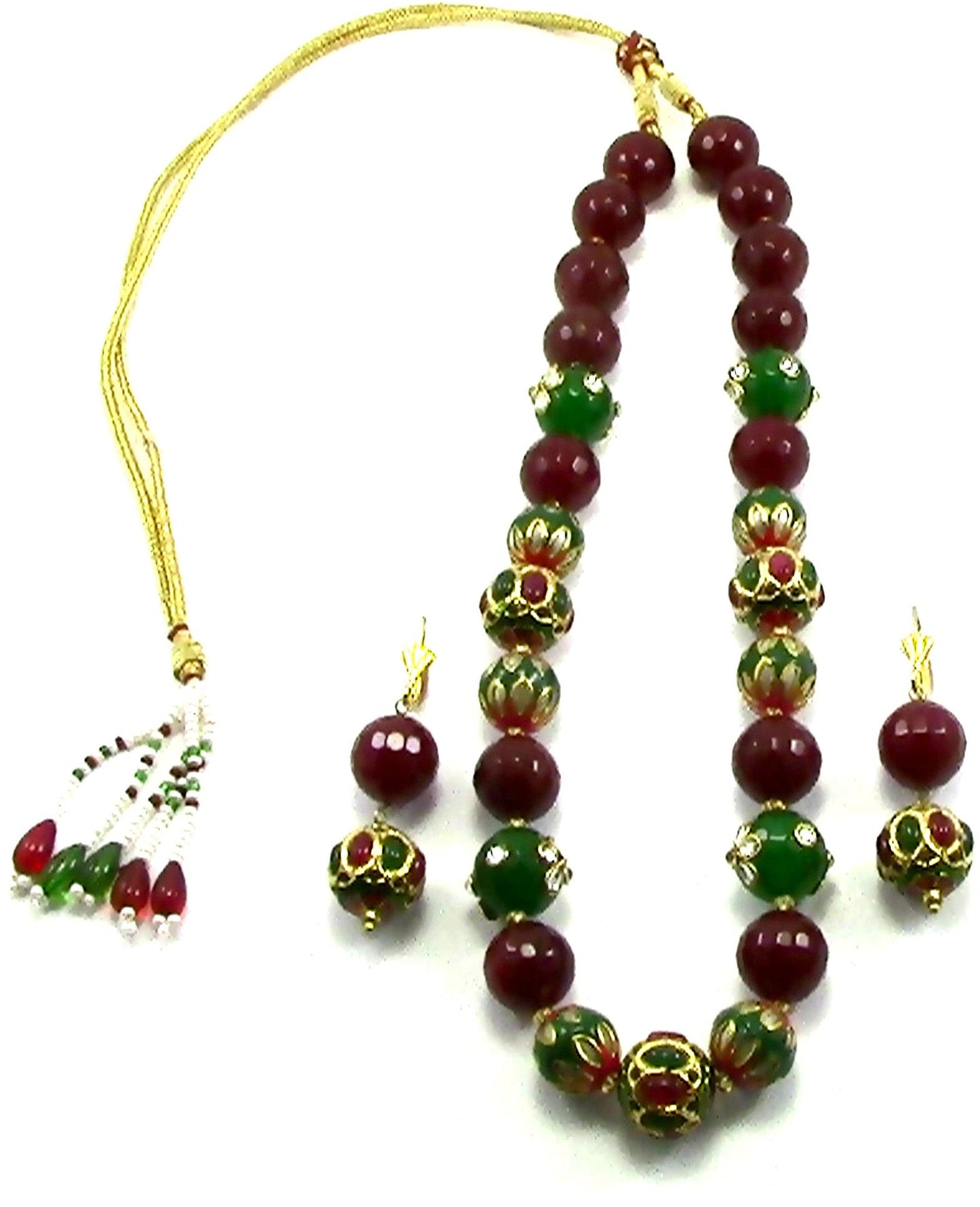 Pearl Paradise Pearl Paradise "Kundan necklace". Brass Jewel Set