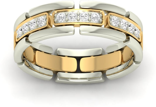 Jewels5 Jamie Gold Diamond Rhodium 14 K Ring