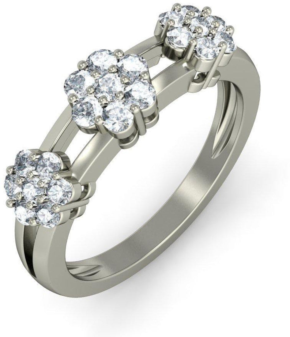 BlueStone The Adora White Gold Diamond 14 K Ring