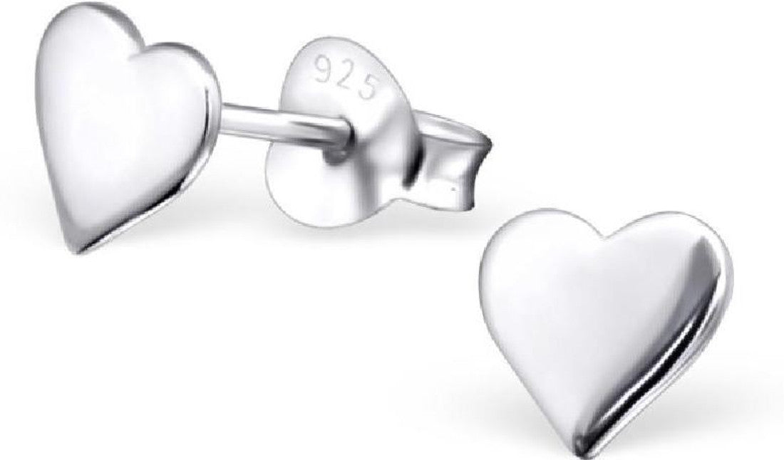 Maayin Plain Heart - Silver Sterling Silver Sterling Silver Stud Earring