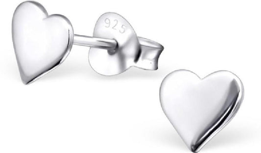 Maayin Plain Heart - Silver Sterling Silver Sterling Silver Stud Earring
