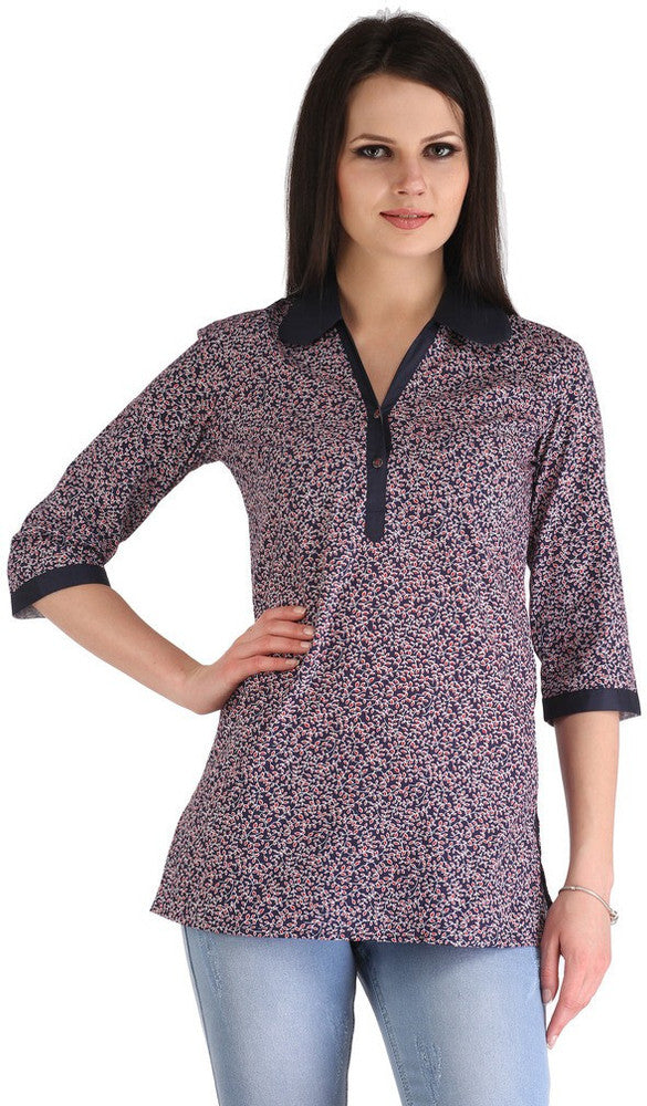 ZAIRE Casual 3/4 Sleeve Printed Women's Top