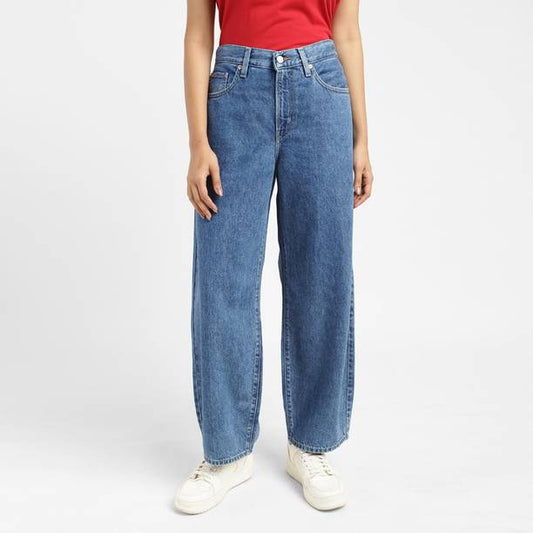 RIBCAGE STRAIGHT ANKLE Women Regular High Rise Blue Jea...