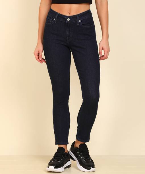 711 Women Skinny Mid Rise Blue Jeans