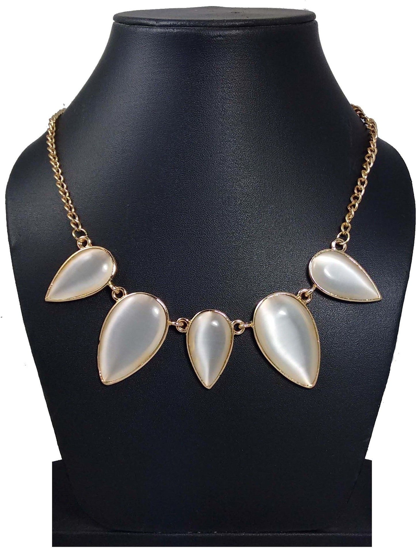 Hotpiper Classic Yellow Gold Plated Acrylic Necklace