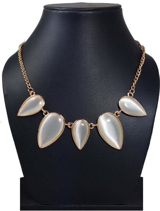 Hotpiper Classic Yellow Gold Plated Acrylic Necklace