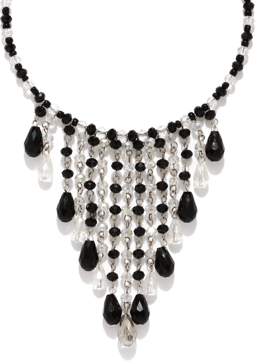 DressBerry Crystal Enamel Plated Metal Necklace