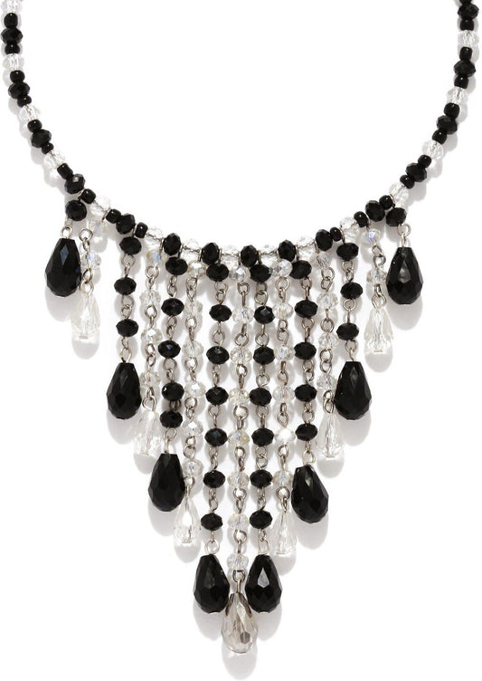 DressBerry Crystal Enamel Plated Metal Necklace