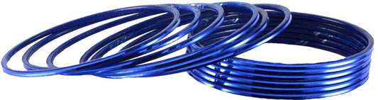 Vidhya Kangan Blue Metal Rhodium Bangle Set