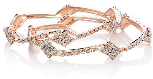 GoldNera Alloy Rose Gold Bangle Set
