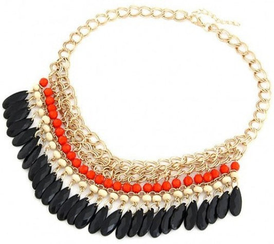 Zaicus Bohemian Tassels Drop Vintage Choker Alloy Necklace