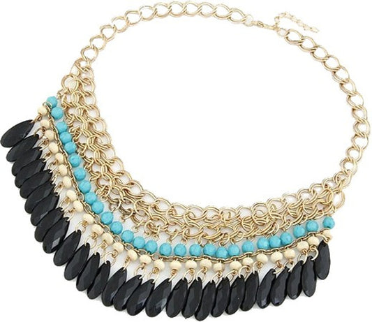 Zaicus Bohemian Tassels Drop Alloy Necklace