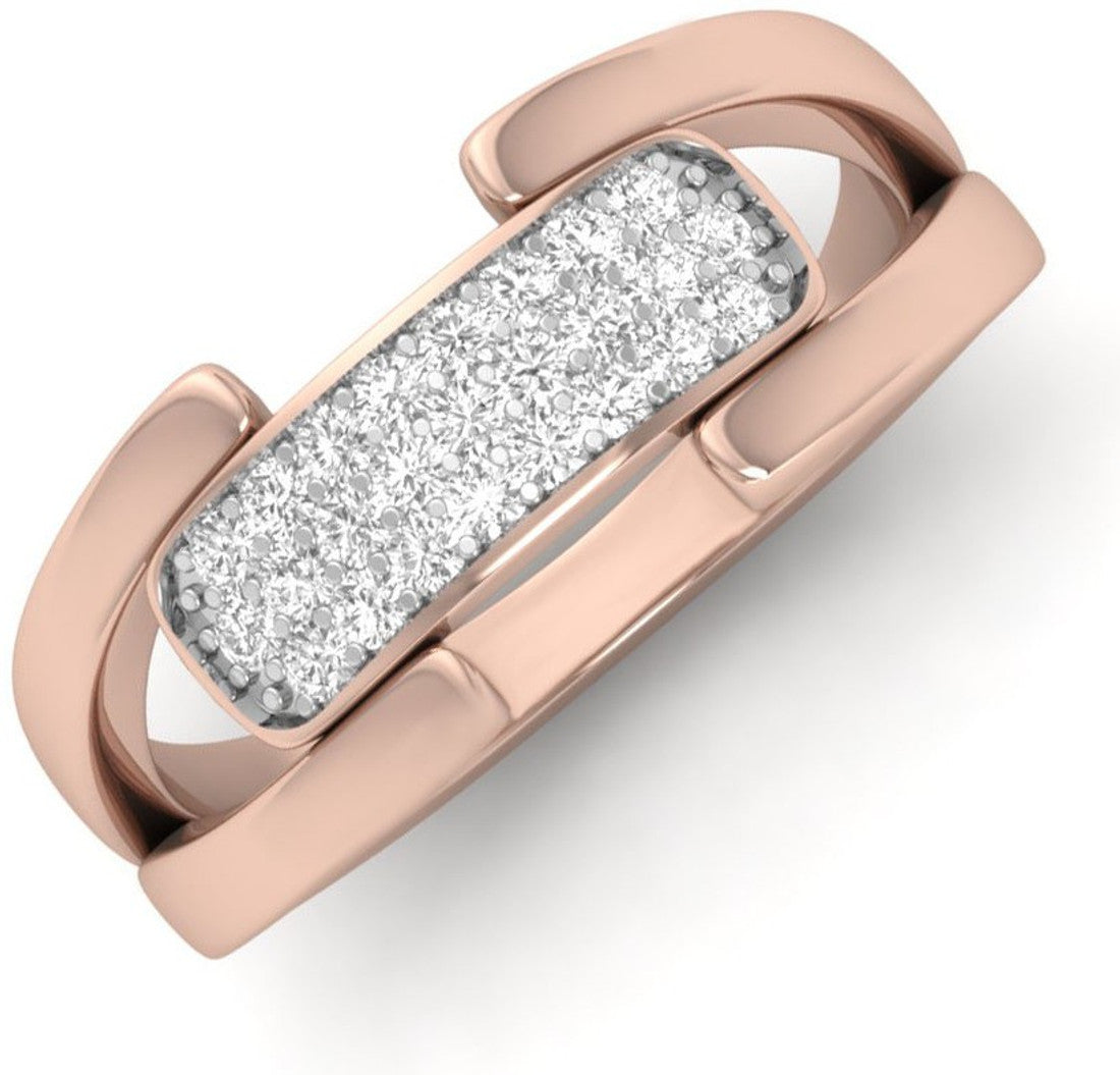 Caratify Uniter Gold Diamond 14K Rose Gold 14 K Ring