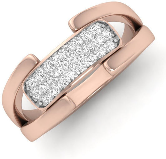 Caratify Uniter Gold Diamond 14K Rose Gold 14 K Ring