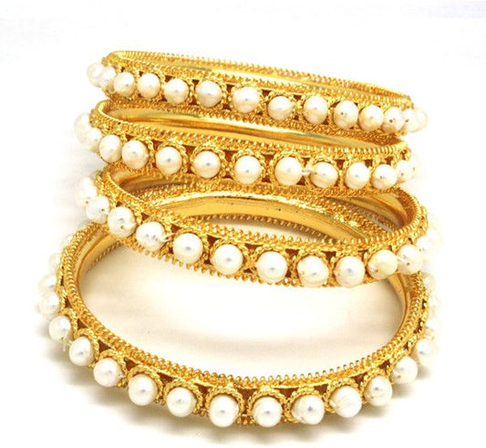 Kalai Alloy Yellow Gold Bangle Set