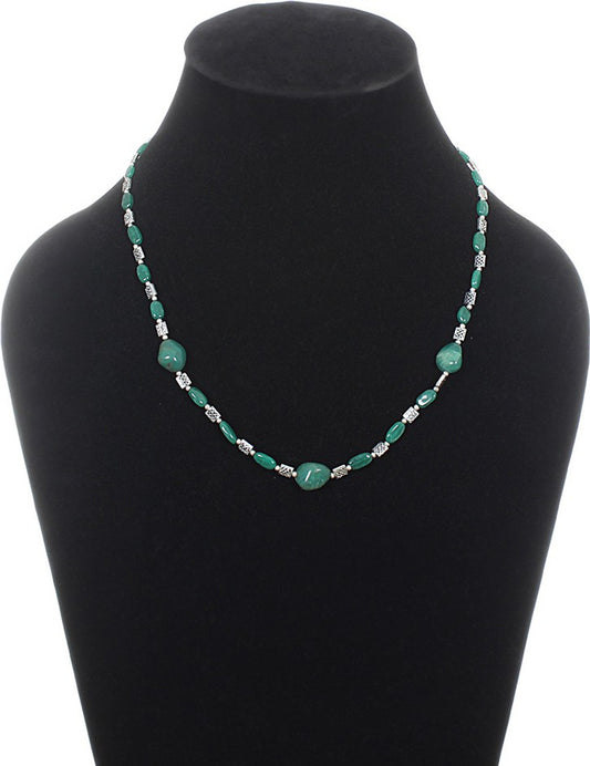 Aaradhi Divya Mantra Green Aventurine Gemstone Positive Energy Stone Necklace