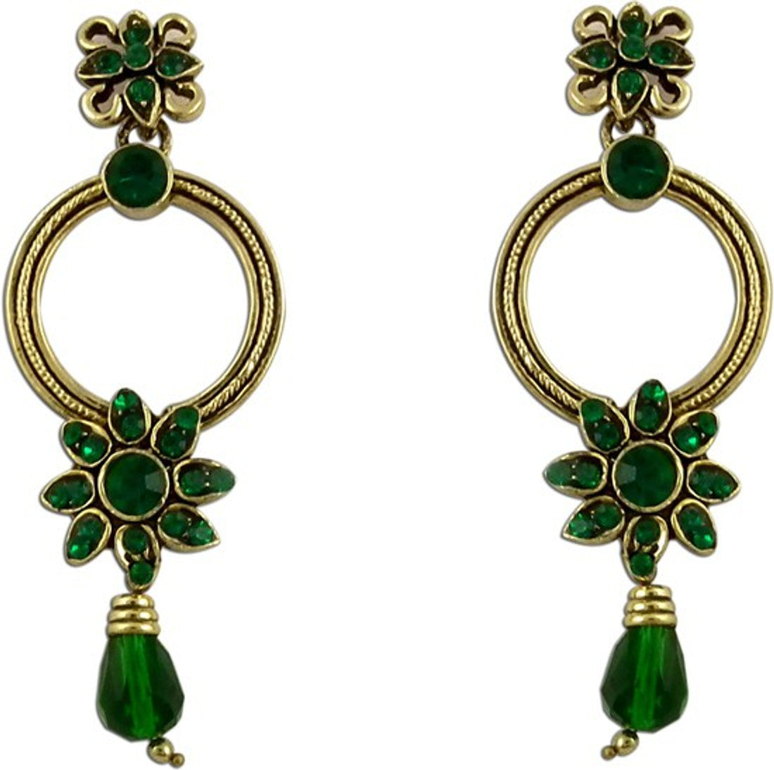 The Fine World Exclusive Pattern For Baby Girls Brass Zircon Metal Drop Earring