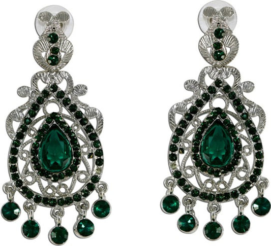 The Fine World Style Symbol For Girls Silver  K Zircon Metal Drop Earring