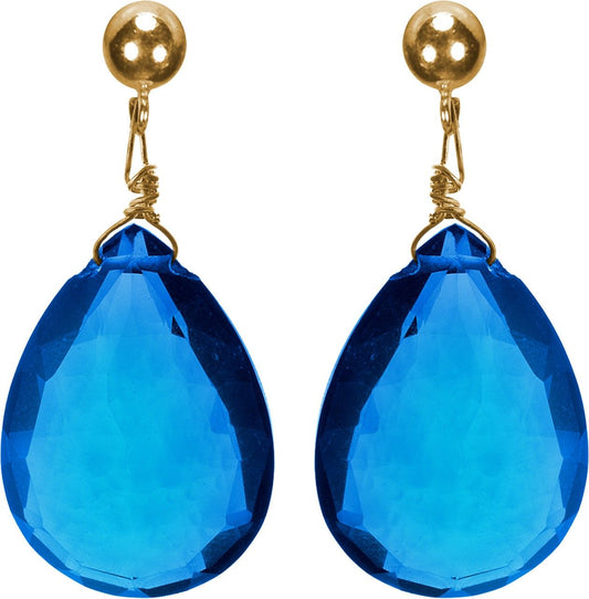 Pearl Paradise Hydro Golden Topaz Yellow Gold Quartz Alloy Drop Earring