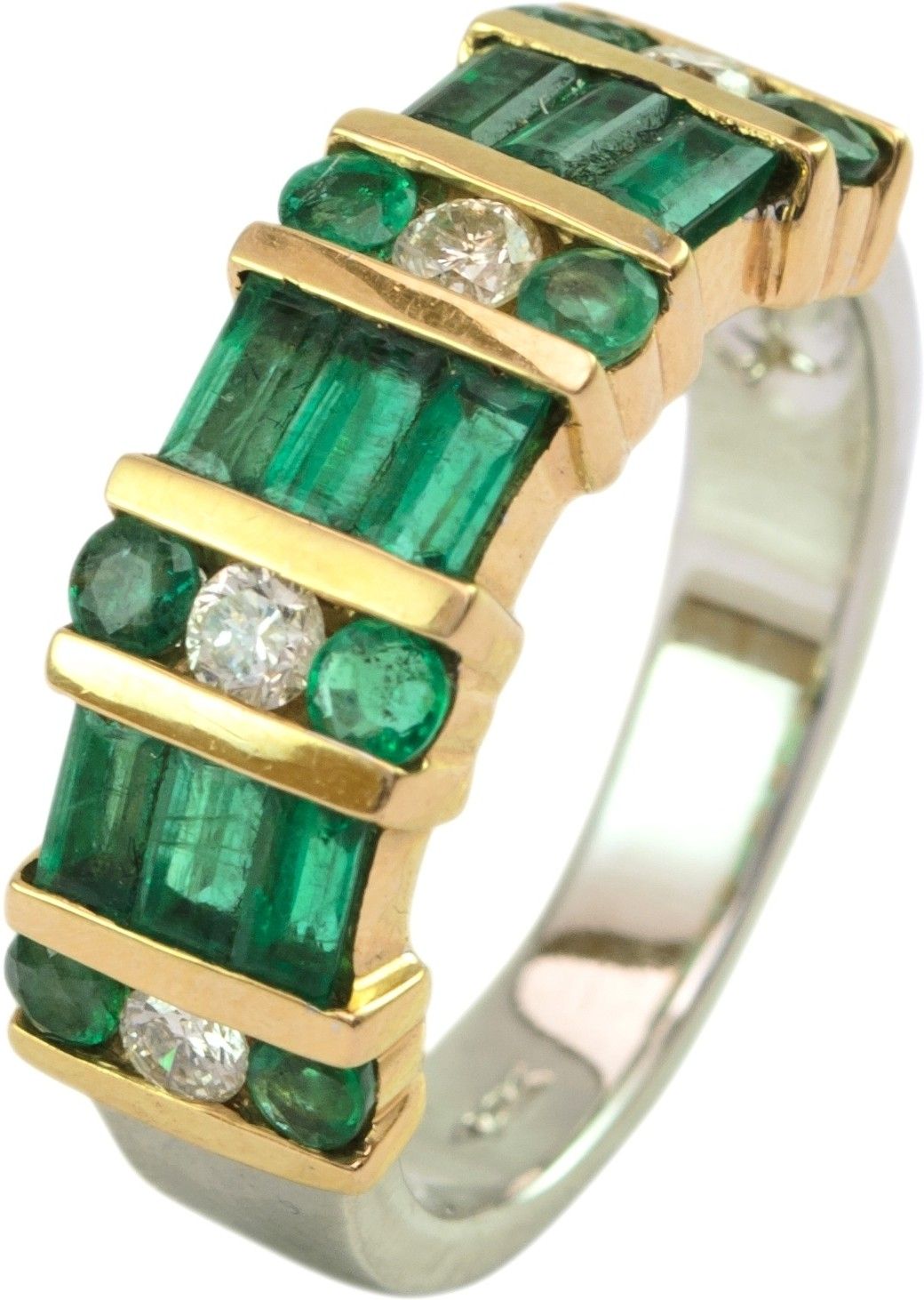 Rakam Gold Emerald, Diamond Yellow Gold 14 K Ring