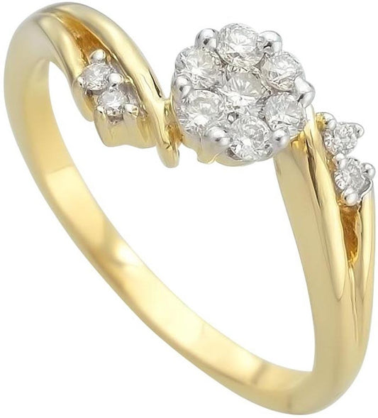 Caratcents Gold Diamond Yellow Gold 14 K Ring