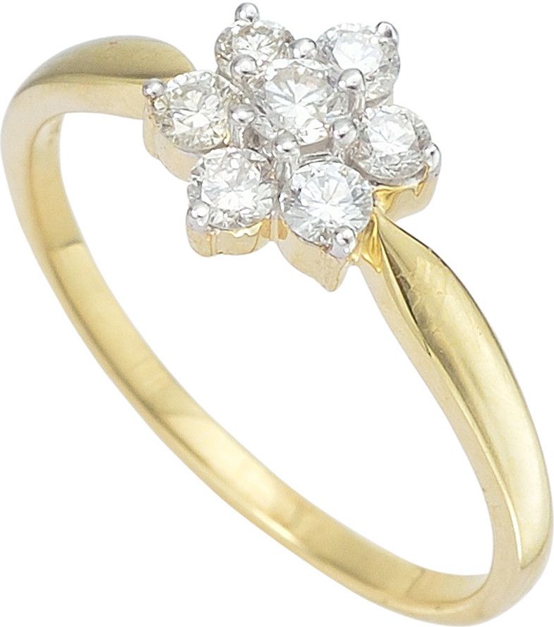 Caratcents Gold Diamond Yellow Gold 14 K Ring