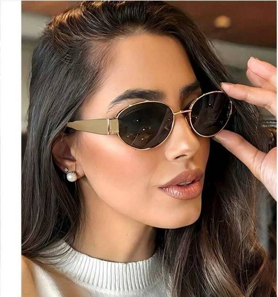 UV Protection, Gradient Oval Sunglasses (Free Size)