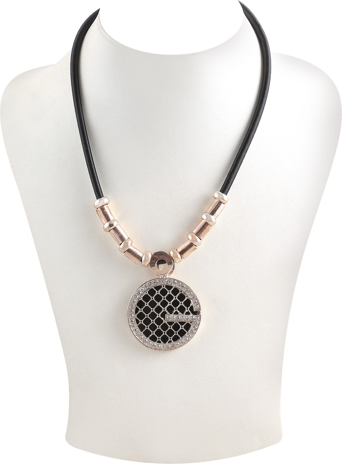 Jadoo Collections Black Designer Alloy Necklace
