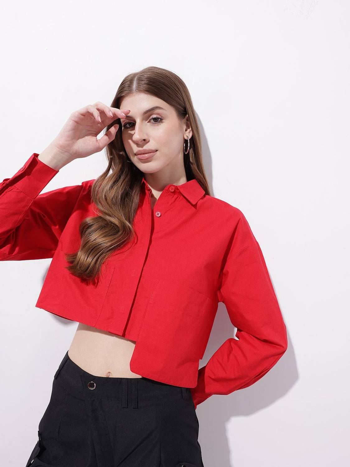 Women Boxy Fit Solid Casual Shirt