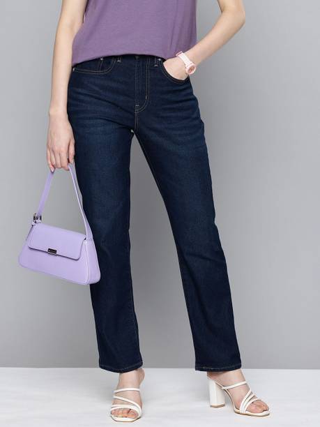 710 Women Straight Fit High Rise Blue Jeans