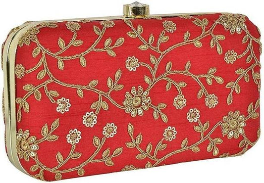 Party, Casual Red  Clutch