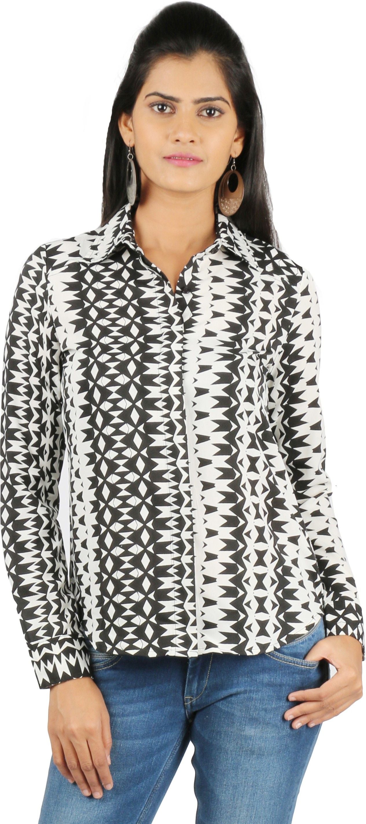 22nd Street Women's Self Design Casual Shirt