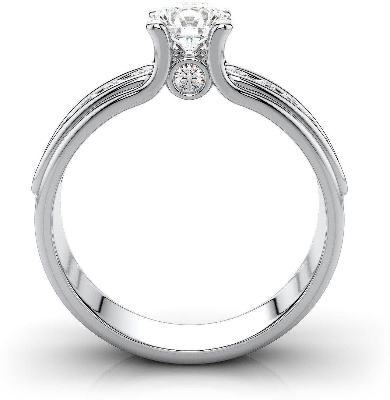 Zevrr Sterling Silver Swarovski Zirconia Platinum NA K Ring