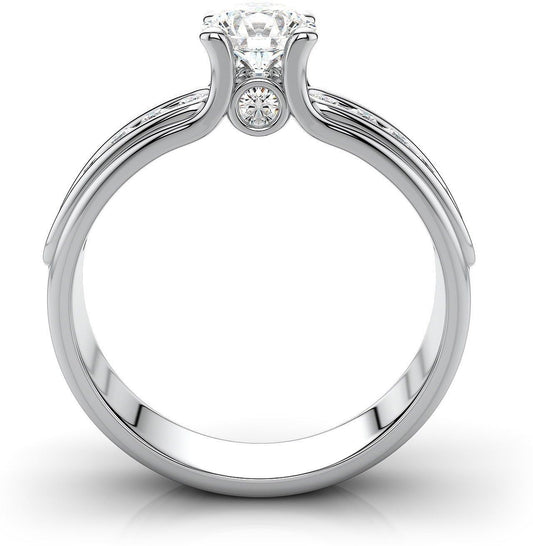 Zevrr Sterling Silver Swarovski Zirconia Platinum NA K Ring