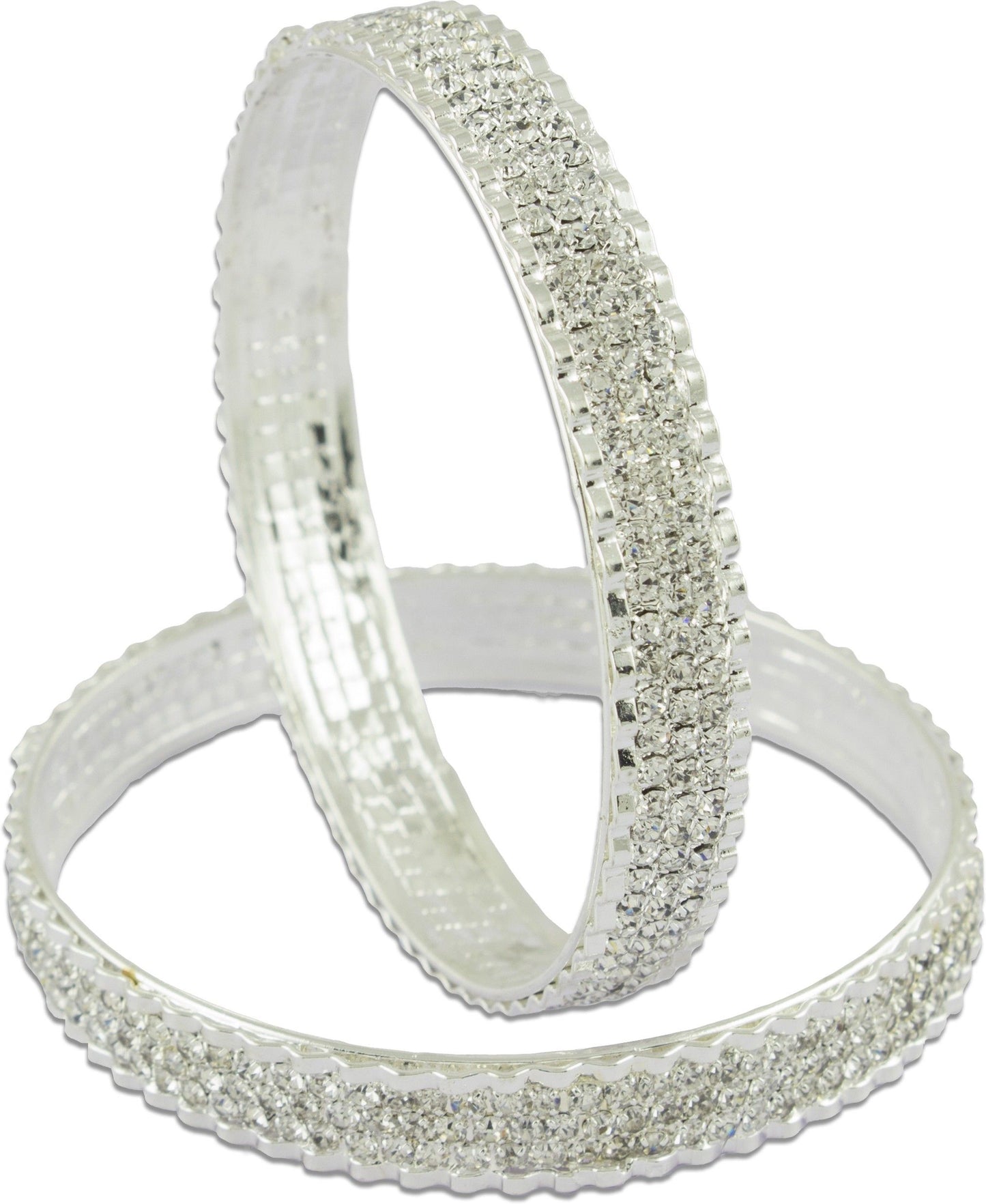 R18Jewels-Fashion&U Glittering Sparkling Metal Crystal Bangle Set
