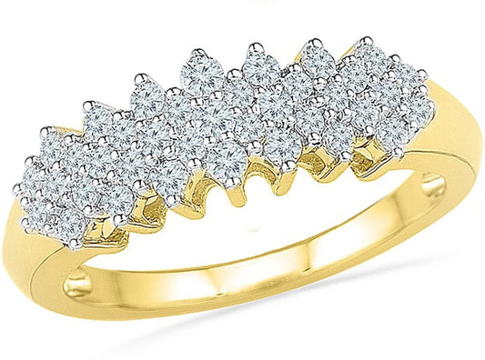 Radiant Bay Astonishing Yellow Gold Diamond 14 K Ring