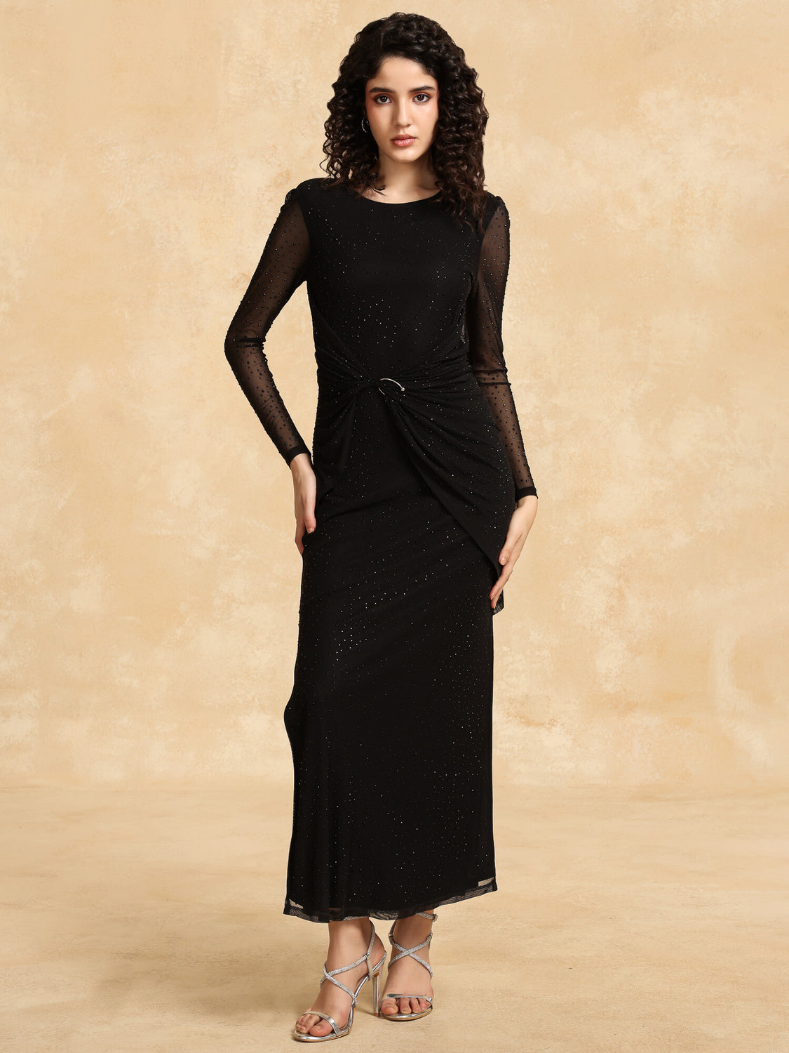 Women Bodycon Black Maxi/Full Length Dress