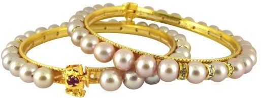 SJPearls Alloy Pearl Bracelet Set