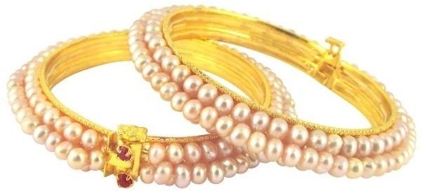 SJPearls Alloy Pearl Bracelet Set