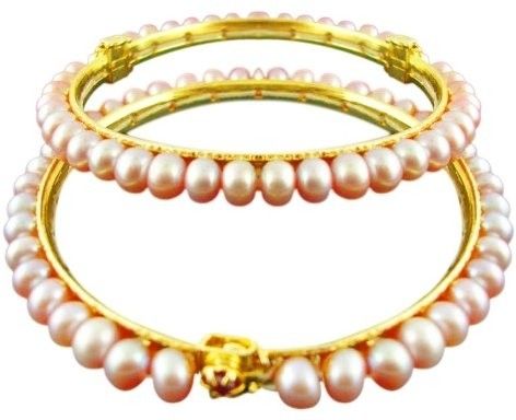 SJPearls Alloy Pearl Bracelet Set