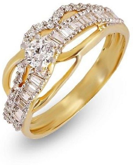 Shashvat Jewels Yellow Gold Diamond 14 K Ring