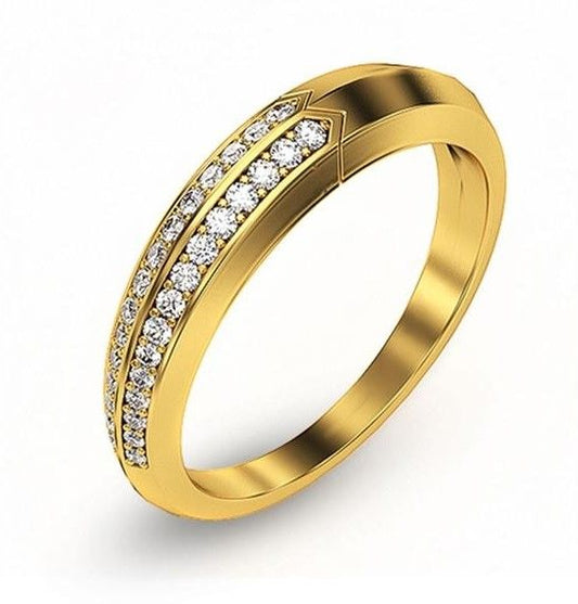 Shashvat Jewels Yellow Gold Diamond 14 K Ring