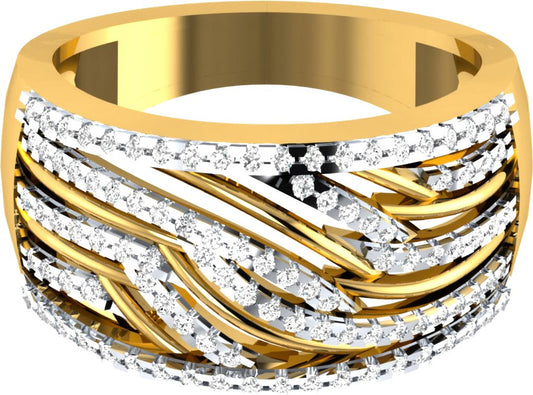 Demira Jewels Special Diva Yellow Gold Diamond 14 K Ring