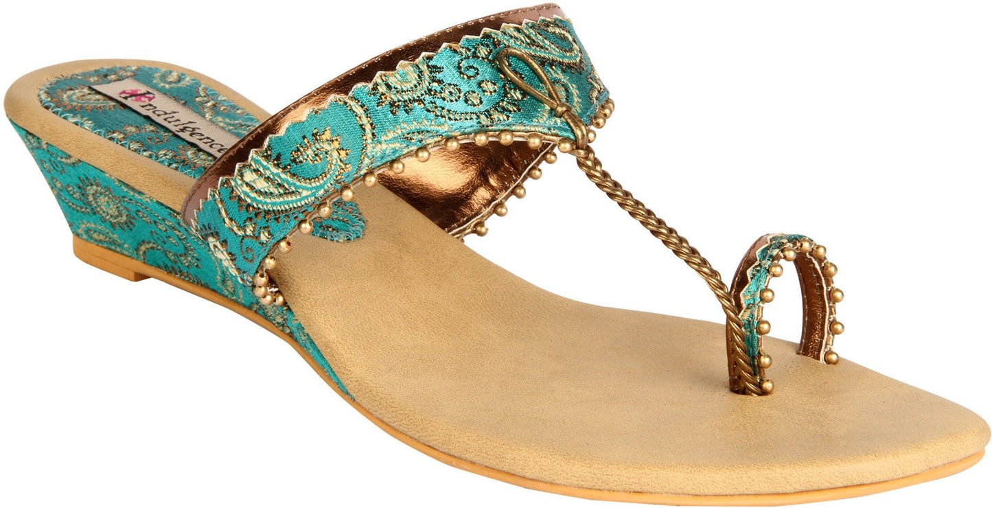 Indulgence Brocade Finish Low Women Wedges