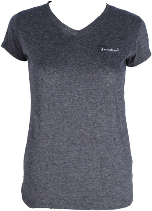 Yutak Solid, Embellished Women's V-neck T-Shirt